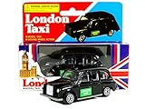 London Black Taxi Model Made of Die Cast Metal and Plastic Parts with Moving Wheel Action