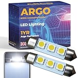 Argo 36mm 239 272 Festoon LED Car Bulb 3 Smd Dome Reading Xenon White Bulbs Car Interior Light T4W C5W Canbus Error Free License Number Plate Lights Dome Map Lamps Footwell 12v