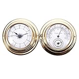 Hausdec Thermometer Hygrometer Barometer Watches Clock 2 Whole Set Weather Station Meter