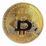 BAQI 1 PC Gold Plated Bitcoin Coin Collectible Gift BTC Coin Art Collection Physical
