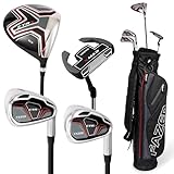 Fazer CTRX Starter Golf Club Set - Complete Kit with Driver, 7 Iron, Pitching Wedge & Putter - Stand Bag & Headcovers - Ideal Golf Clubs Set for Beginners