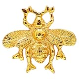 ETHNICITI Golden Bumble Bee Handcrafted Vintage Knob Cupboards Drawer Cabinets Wardrobe Dresser Vanity Kitchen Bedroom Living Room Upcycle Furniture Shabby Chic Animal Metal Gold Bee Pull Handle
