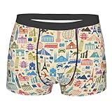 Underwear Boxer Famous Places, Men'S Boxer Briefs Stretch Underpants Hipster Men'S Boxer Shorts S