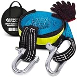 GADLANE Heavy Duty Tow Rope - 5m Tow Strap With Reflective Strips Road Breakdown Recovery Straps - Winch Rope with Two Safety Hooks - Tow Rope Heavy Duty 4x4, Cars, Vans, Boats - 8 Tons (5 Metres)