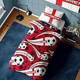 Its Coming Home Single Duvet Cover - England Football Design - Reversible Bedding set with matching Pillowcase
