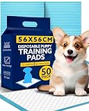 SA Products Puppy Pads 50 Pack, Super Absorbent Large Training Pads, Leak-Proof Heavy Duty Dog Pads, Puppy Training Pads (56 x 56cm)