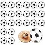 24pcs Soccer Pins, Premium Zinc Alloy Football Badge Metal Ball Lapel Pins Football Brooch Buttons Practical Accessories for Hat Shirt Backpacks Perfect Decoration Gift for Sports Lover