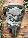 STONE GARDEN LARGE GARGOYLE GOTHIC WALL HANGING SCONCE SHELF PLAQUE ORNAMENT