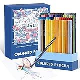 Arrtx 72 Colouring Pencils Set for Adult Colouring Book, Professional Soft Core Coloured Pencils for Drawing, Sketching, Shading