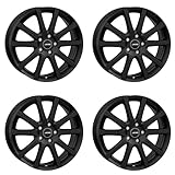4 x AUTEC Alloy Wheels Skandic 7.0 x 17 ET45 5 x 114.3 Black Matt Compatible with Renault Austral Clio Espace Fluence Laguna Latitude Mégane (III)