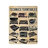 DJNGN Vintage Metal Tin Sign A Visual History of Technics Turntables Iron Painting Home Kitchen Garage Man Cave Wall Decor Plaque Art Poster Funny Gift