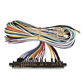 Olsixxuuk Black Plastic Jamma Harness Cable with 5, 6 Action Button Wires/Jamma 28 Pin with 5.6 Wires for Slot Machines