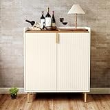 HOLTICO Drinks Cabinet, Wine Cabinet for 9 Bottles Bar Cabinet with Glass Holders Freestanding Wine Rack Sideboard Bar Table Buffet for Living & Dining Room, White