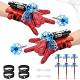 Spider Web Shooters for Kids, 2 Pcs Launcher Wrist Toys Set, Hero Launcher Glove, Spider Web Shooter with 6 Suction Cup Darts, for 3-12 Year Old Boys Girls Costume Cosplay Gift