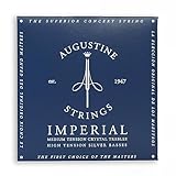 Augustine Imperial Blue Nylon Guitar Strings (Premium Complete Set) for Classical Guitars - Medium Tension Trebles, High Tension Basses - Bright, Powerful, Clear Sound