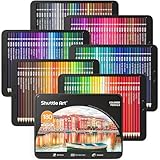Shuttle Art 180 Colouring Pencils, Soft Core Coloured Pencils Set with 4 Sharpeners, Professional Colour Pencil for Artists Kids Adults Colouring Sketching and Drawing