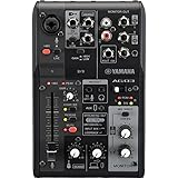 Yamaha AG03MK2 3-Channel Live Streaming Mixer with USB Audio Interface, for Windows, Mac, iOS and Android, in Black