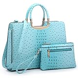 Women's Purses and Handbags Shoulder Bags Ladies Tote Bags Ostrich Satchels for Women with Wallet