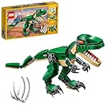 LEGO 31058 Creator Mighty Dinosaurs Toy, 3 in 1 Model, T. rex, Triceratops and Pterodactyl Dinosaur Figures, Gifts for 7-12 Year Old kids, Boys & Girls