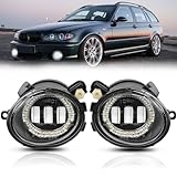 TangMiGe LED Fog Lights compatible with BMW (E46 M3 E39 M5) / 3 Series (320i 323i 325i 325xi 330i 330xi Sedan, 325i 325xi Wagon, w/Sport Package), 2000-2007, 1 Pair