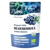 LOOV Organic Freeze Dried Blueberries, Wild Blueberries From Nordic Forests, 100% Unsweetened Whole Fruit, Non-GMO, No Added Sugar, 113 Grams
