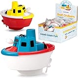 Tobar Clockwork Boat Cruisers Wind-up Propeller Powered Bath Toy - 1 Sent at Random, 37539