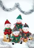 King Cole Tinsel & DK Knitting Pattern for Easy Knit Playful Elf Elves Christmas Toy (9164), Multi, One Size