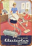 Vintage Style Vacuum Cleaners Home Wall Art Decor Metal Plaque Tin Sign for Outdoor Garage Street Shop Kitchen Bar Restaurant 12x8inch