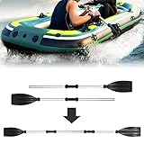 2 Pcs 128cm Kayak Paddle Boat Oars Aluminum Alloy Double Ended Detachable Paddle Tool Non Slip Lightweight Oars for Inflatable Boat Rafting Canoe Dinghy Rowing Sailing