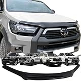 JHCHAN Bonnet Guard for Toyota Hilux 2021-2025, Hilux MK9 Bonnet Hood Protector Guard Wind Stone Bug Deflector Bugshield, Hilux D-4D Active Icon Invincible Invincible X GR SPORT Accessories