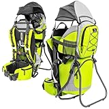 DROMADER Baby Carrier Backpack - Toddler Hiking Backpack with Sun Canopy, Rain Cover, Insulated Pouch, Changing Mat & One-Hand Foldable Frame – Green