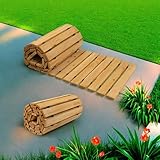 WeatherResistant NonSlip Wooden Garden Pathway 16ft Boardwalk for Easy Installation at Beach Weddings Outdoor Parties and Backyard Events