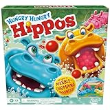Hungry Hungry Hippos Marble-Chomping Game for Kids, Fast-Paced Family Board Game with 4 Hippos & Marbles, Preschool Party Game for 2–4 Players, Ages 4+, Fun for Families Who Love Classic Games