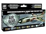 Vallejo Model Air Set 71607 Soviet/Russian Colors MiG-21 "Fishbed" from 50's to 90's (8)