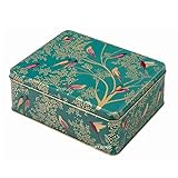 Elite Gift Boxes Sara Miller - Green Birds Deep Rectangular Tin