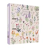 Grupo Erik Lever Arch File - Wild Flowers | File Organiser 11 x 12.6 inches - 28 x 32 cm Folders for Paperwork A4, Ring Binder A4 | Japanese Gifts, Japanese Stationery