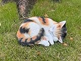 Hi-Line Gift Ltd. Sleeping Calico Cat Garden Statue