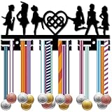 CREATCABIN Irish Dance Medal Hanger Display Trio of Dancers Medal Holder Sports Rack Wall Mount Frame Acrylic Medal Hangers Organizer for Hanging Over 40 Medals Awards Dancing Medalist 11.4 x 5.1Inch