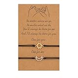 Tuklye 2Pcs Friendship Bracelets for Men and Women Best Friend 100 Percent Handmade String Rope Adjustable Close Relationship Promise Matching Jewelry Forever Gift, Silver, 18 30 cm (ODEROL1-a)