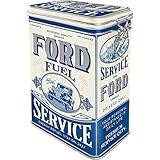 Nostalgic-Art Ford Fuel Service Gift Idea for Car Accessories Fans, Tin with aroma lid, Vintage Design, 1.3 l