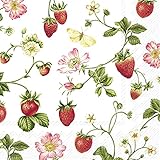 IHR Ideal Home Range - Paper Napkins Sweet Strawberry 20 pc. 3-Ply Lunch Napkins 33 cm x 33 cm / 13 inch x 13 inch