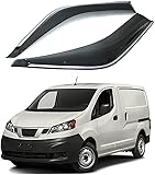 ZCXUIE 2 Pcs Car Wind Deflectors For Nissan NV200 2010-2018, Front Rear Side Window Visor Rain Smoke Guards Car Accessories