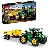 LEGO Technic John Deere 9620R 4WD Tractor Toy with Tipping Trailer, Classic Style Farm Toys for Kids, Boys & Girls 8 Plus Years Old, Collectible Model Building Set 42136