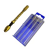 20pc Micro HSS Mini Twist Drills & Archimedes Swivel Head Pin Vice Watch Maker