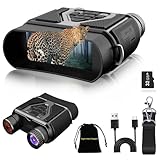 Night Vision Goggles Night Vision Binoculars with 5000mAh Rechargeable Battery, 32GB Card, 3" Screen for Camping Hunting & Security for Men Husband、Dad、Him