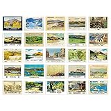 Artery8 50 Pcs British Railway Train Sea Travel Aesthetic Collage Kit Wall Art Prints A6 Set Pack 14.8 x 10.5 cm (5.8 x 4.1) Room Decor Collector GNER GWR Rail Poster