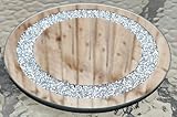 NA2 EagleWiz Silver Round Crushed Jewels Diamante Mirrored Candle Plate Wedding Table Centrepiece Crystal Candleplate 20cm