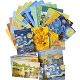 30 Sheets Celebrity Art Print Postcards 300 GSM Blank Cards Exquisite Picture Collection Sets Artist Oil Painting Art Cover Postcards Size 3.66’‘X5.63’‘ (Van Gogh)