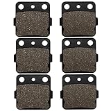 Cnornus 3 Pairs Front & Rear Motorcycle Brake Pads for Yamaha Raptor 660 YFM660R (2001-2005) & YFM 350 Raptor (2004-2010) & YFM 350R (2004-2013), Semi-Metallic, Front and Rear, 6 Pads
