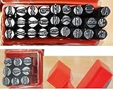 Stamp Punch Set for VIN Plate, Serial ID Number & Letter Stamp, TAG Aluminum Trailer ID Replacement Tag Vin Plate Serial GVWR Medical Blank Data TAG Serial Model Number Identification Tire Size (4mm)